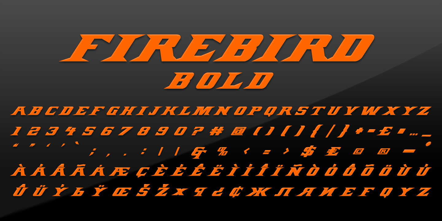 Ejemplo de fuente Firebird Bold